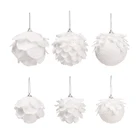 3 шт.компл. рождественские украшения, белый снежный шар в коробке, Рождественская елка 8 см, лепесток, блестящий шар, украшения для окна, очаровательные украшения