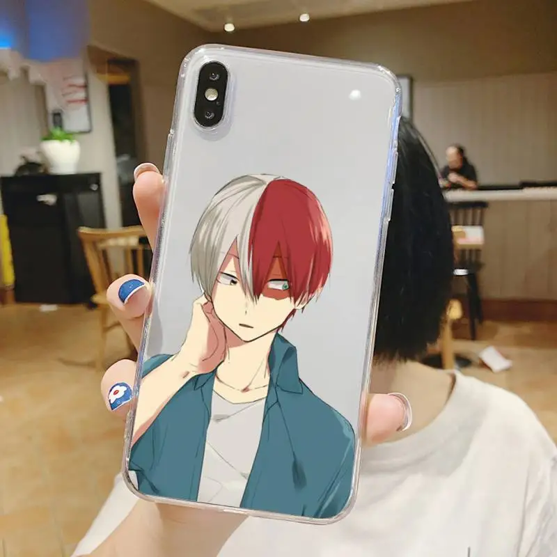 

My Hero Academia Shoto Todorok Phone Case Transparent soft For iphone 5 6 7 8 11 12 s c se plus mini x xs xr pro max shell