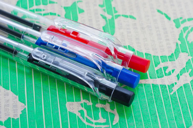 1 шт. креативная прозрачная шариковая ручка с кликом черная для подписей