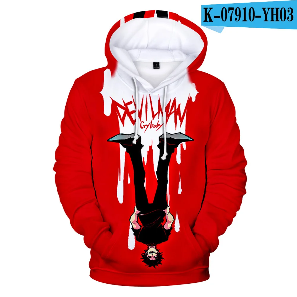 

Japan Anime Devilman Crybaby Debiruman Hoodies Sweatshirt Trend Men/women Clothes Hip-Hop Boys/girls Devilman Clothing