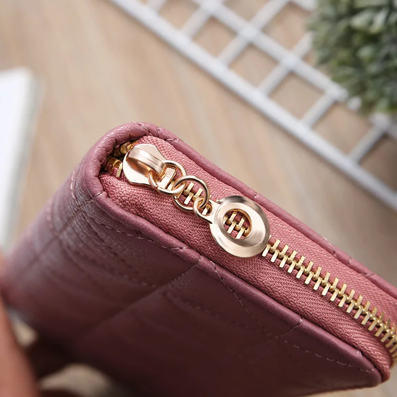 Женский новый модный длинный кошелек с вышивкой чехол для переноски несколькими