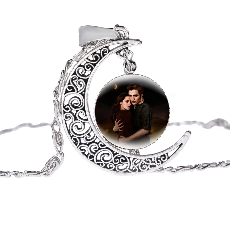 Twilight Movie Bella Edward Jacob Renesmee Character Necklace for Women Men Moon Crescent Pendant Jewelry Wholesale | Украшения и