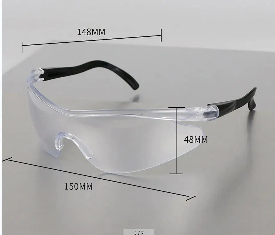 

Safety goggles Anti-spitting splash Transparent Protective Glasses Goggles for Chemical Research Cycling Riding 1 Set