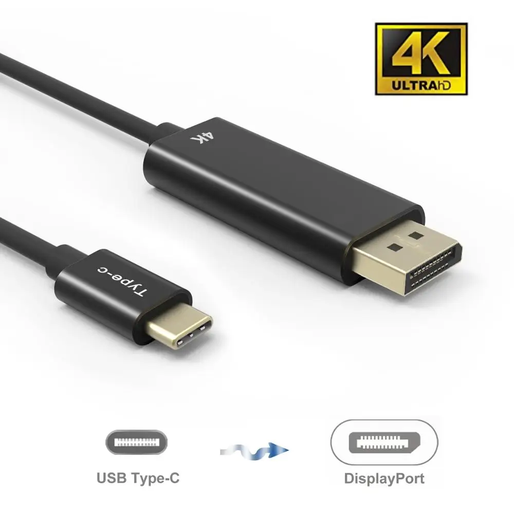 Кабель переходник с USB c на DP displayport 4k 60 Гц адаптер C для проектора HDTV Macbook Google Chromebook