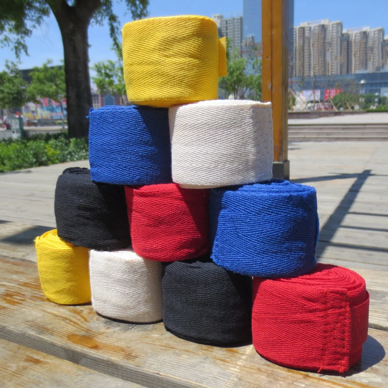 Хлопчатобумажный спортивный боксер боксерский бандаж Sanda Muay Thai Width MMA Taekwondo ручные