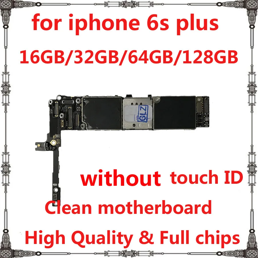 Оригинальная материнская плата Clean icloud для iphone 6s plus 16 ГБ 32 64 128 Гб без отпечатков