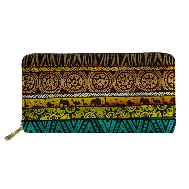 L4967Z21 FORUDESIGNS Indian Mandala Wallets Bohemian Style Women Leather Wallets Daily Coin Purse Ladies Travel Card Package Clutch Bags - Цвет: L4967Z21