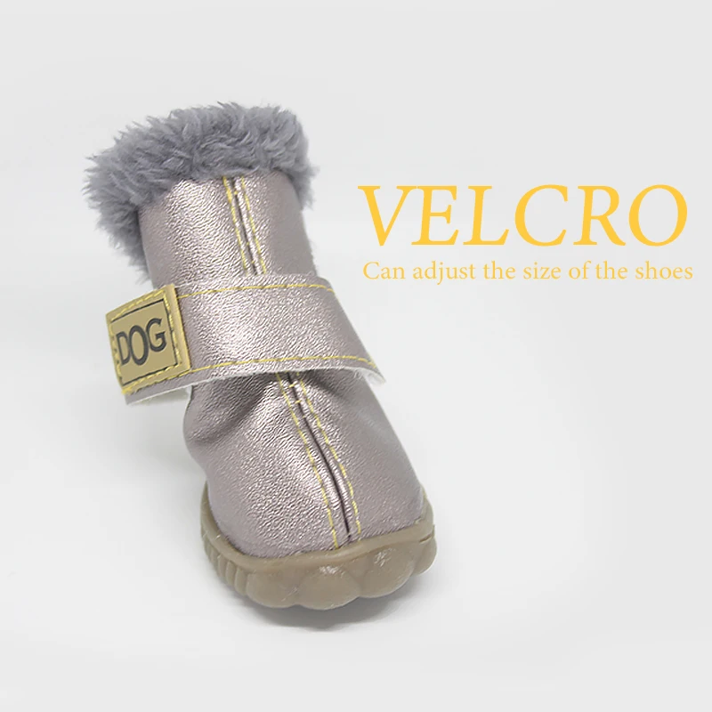Pet обувь зимние супер теплые 4 шт./компл. для больших собак ботинки хлопок носки с
