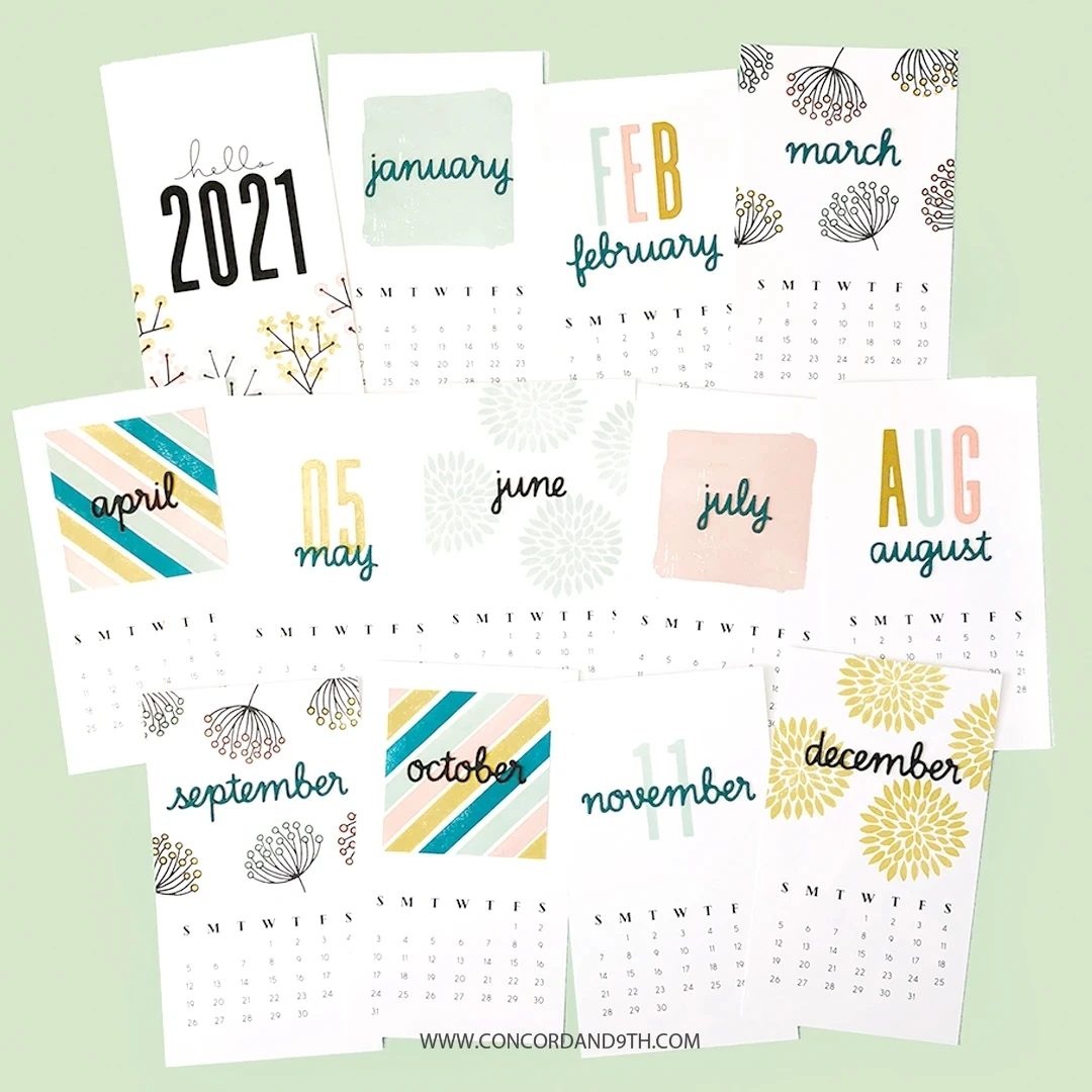 

2020 Metal Cutting dies month by month die cut Scrapbooking Paper Craft Handmade Card Punch Art Cutter Decorative dies