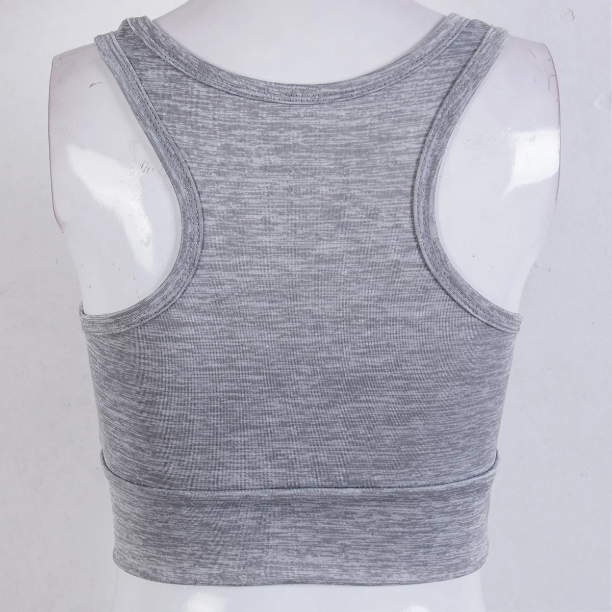 

Women's Yoga Fitness Crop Top Stretch Workout Nahtlose Gepolsterte Solid Mesh Sport Top