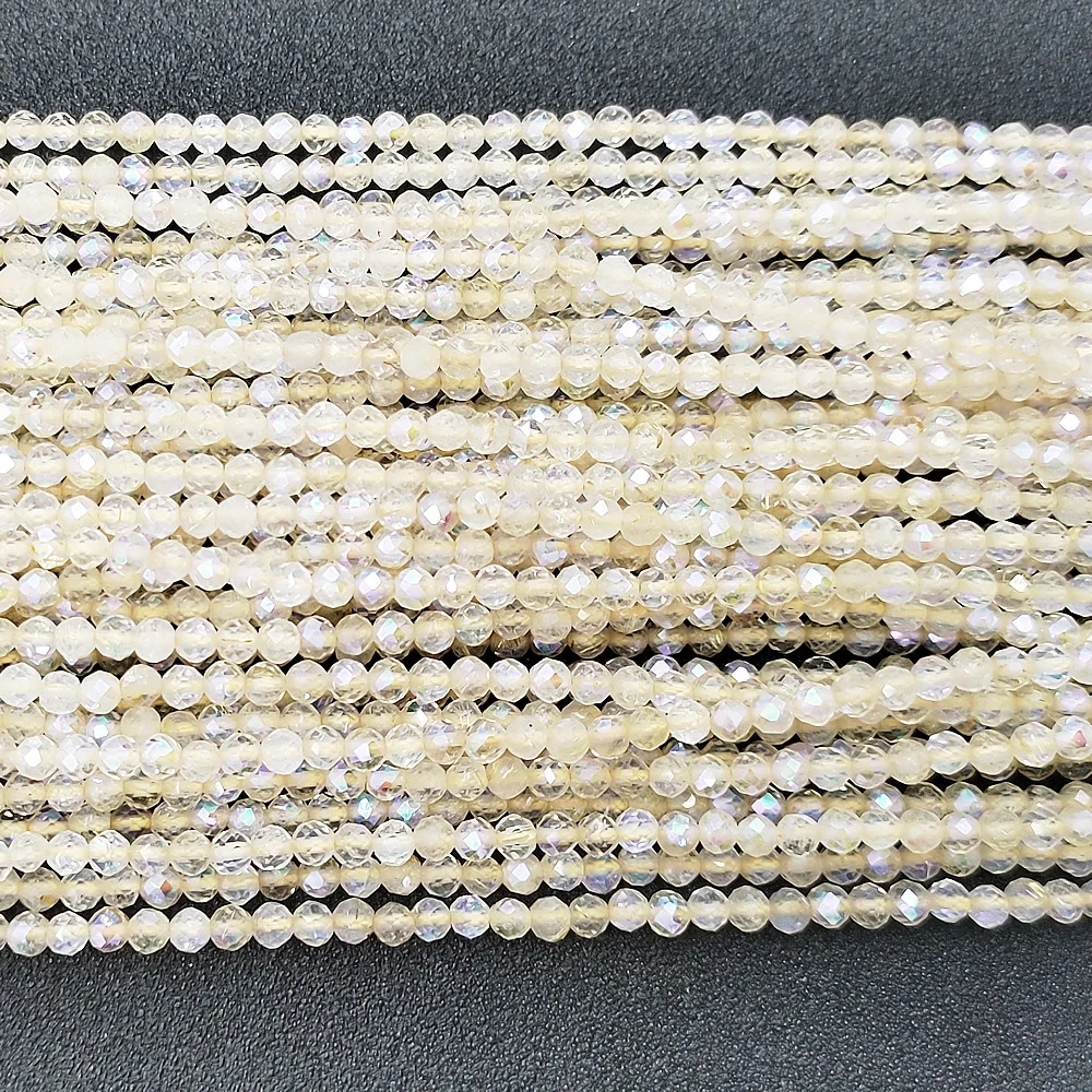 Natural Stone Golden Sun Faceted Loose Beads 3-4mm Fine Colorful For DIY Bracelet Necklace Earring Accessories | Украшения и