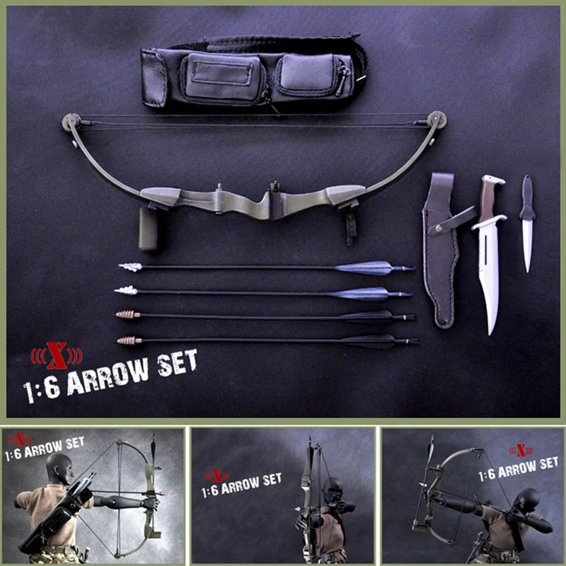 

Набор стрел X-TOYS X006, набор стрел и лука в масштабе 1/6, нельзя запускать, модель игрушки нож подходит для 12-дюймовых игрушечных фигурок