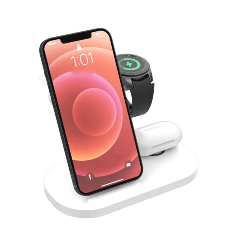 

40JB 3 in 1 Wireless Charger Bracket Support 15w Fast Charging for Sam-sung Gal-axy