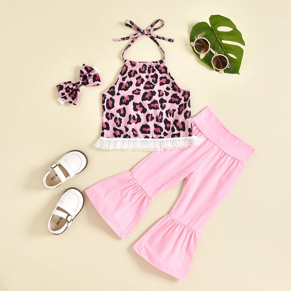 Летние богемные топы на шнуровке с леопардовым принтом для девочек +