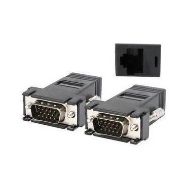 2 шт./лот 15Pin VGA штекер в RJ45 гнездовой разъем HDB15 D Sub CAT5 CAT6 Ethernet сетевой конвертер
