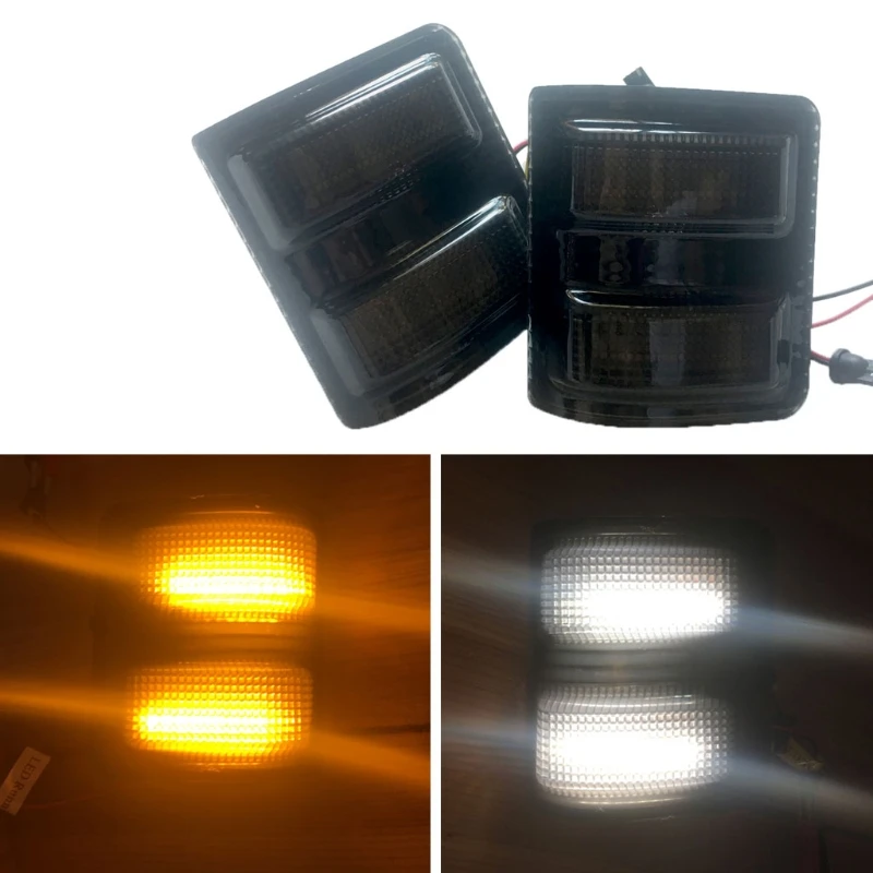 

2 шт. светодиодные боковые зеркала габаритного фонаря двухцветная дневные ходовые огни светильник сигнала поворота светильник для 2008-16 F250 ...