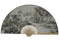 home wall hanging fan large decorative folding fan home office retro landscape decorative fan living room restaurant paper fans