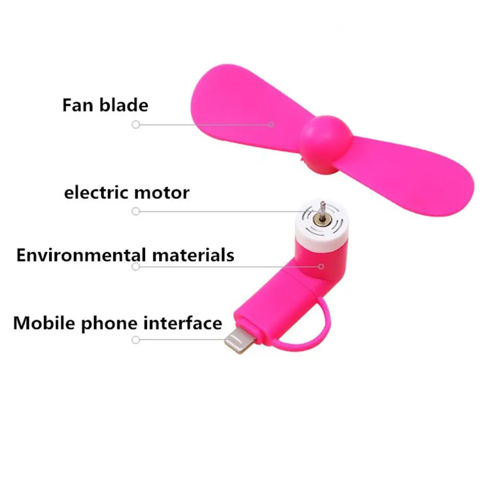 Портативный мини-вентилятор USB 2 в 1 тихий маломощный маленький вентилятор