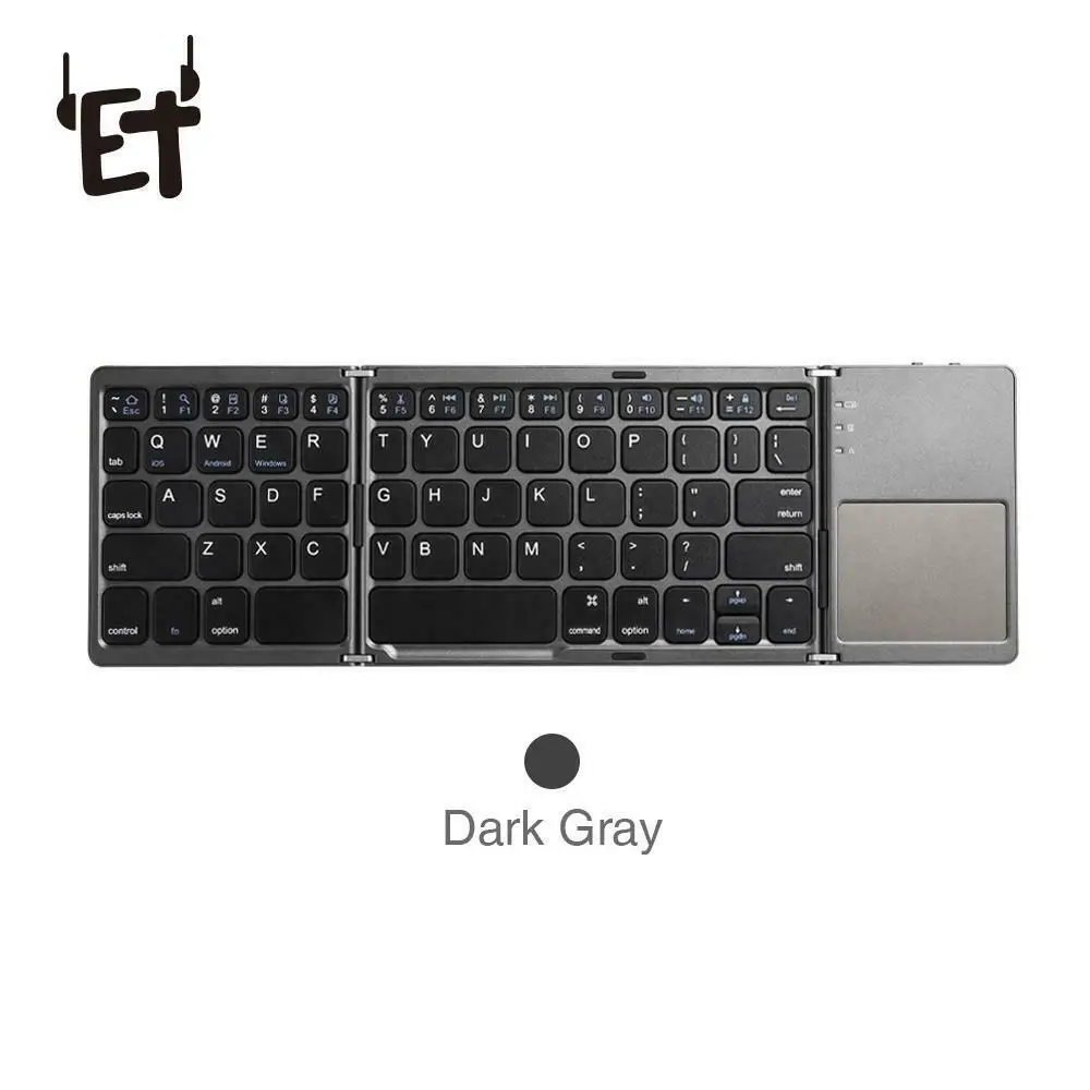 Складная мини клавиатура с сенсорной панелью 63 клавиши для Windows Android IOS планшета
