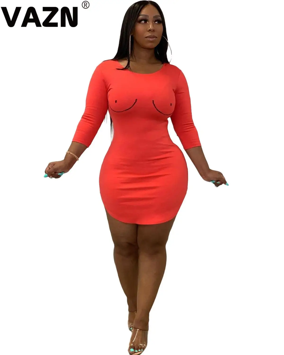 Новинка 2020 г. весеннее сексуальное женское мини платье 2 цветов VAZN с длинным
