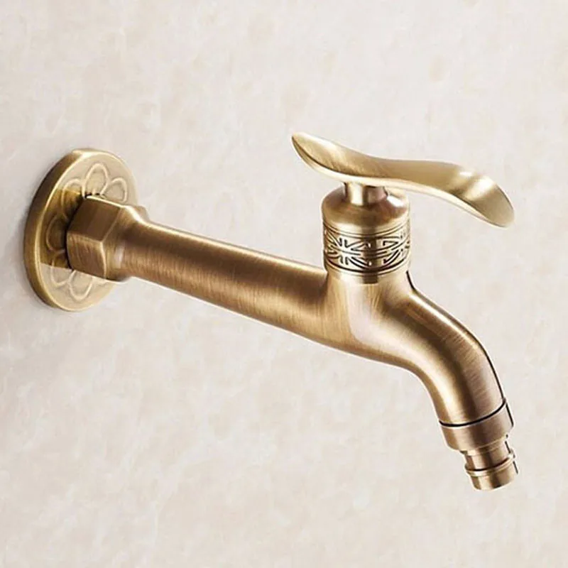 

High Quality Total Brass Antique Bronze Finished Washing Machine Mop Faucet Basin Faucet Garden Faucet With Europe Style Design