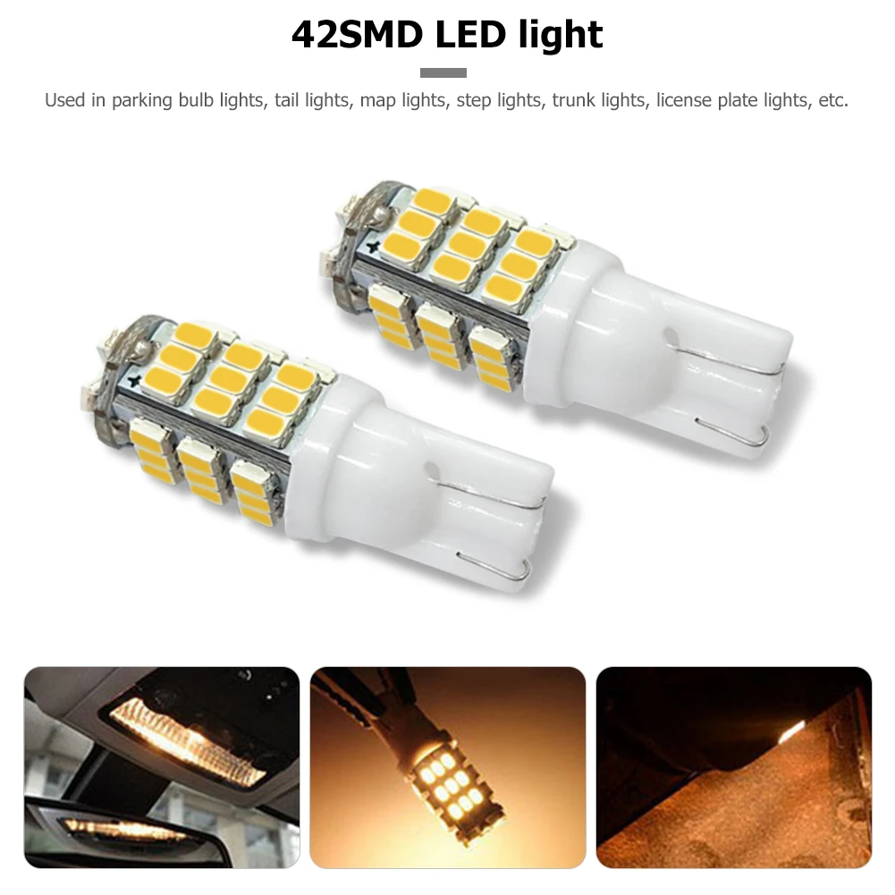 Автомобильные лампы T10 W5W 42 светодиодный SMD 1206 подсветка номерного знака