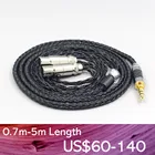 LN007406 16 Core 7N OCC черный плетеный кабель для наушников для Audeze LCD-3 LCD-2 LCD-X LCD-XC LCD-4z LCD-MX4 LCD-GX lcd-24