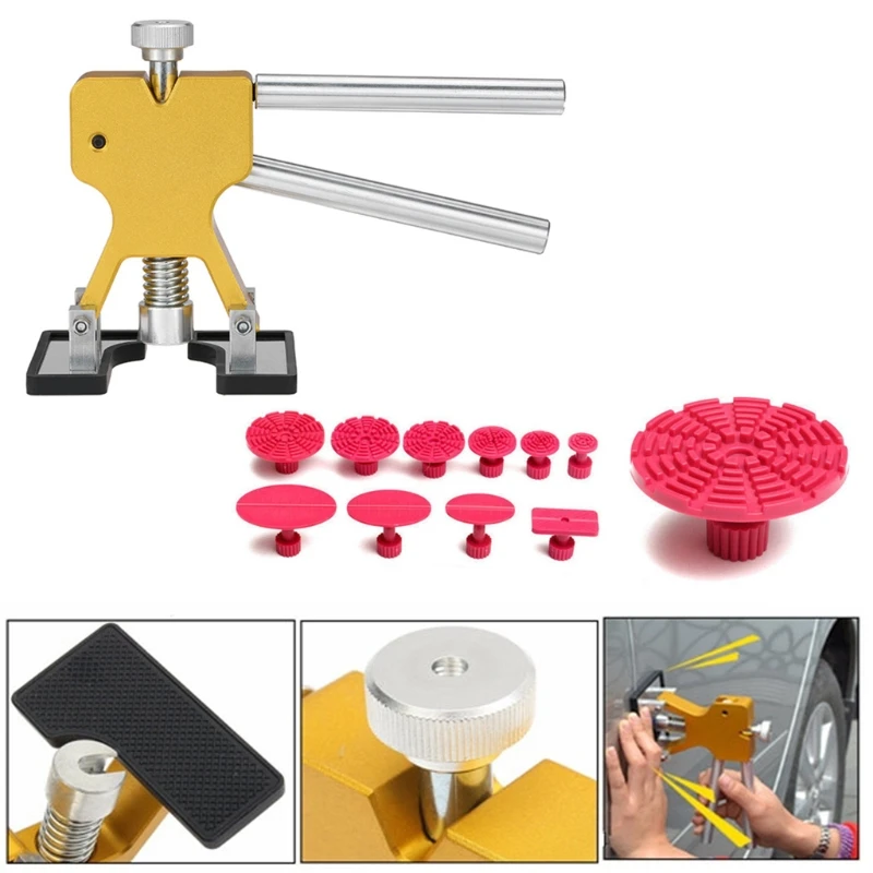 

1 Set Professional Dent Removal Repair Puller Kit Auto Body Hailing Damage Metal Plate Paintless Vehicle SUV