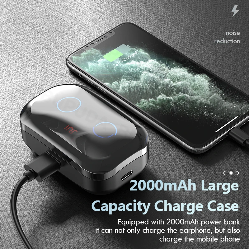 

X10 Bluetooth Wireless Earphones with 2000mAh Charging Case Hifi Stereo Sports Waterproof Wireless Headphones Headset for Phone