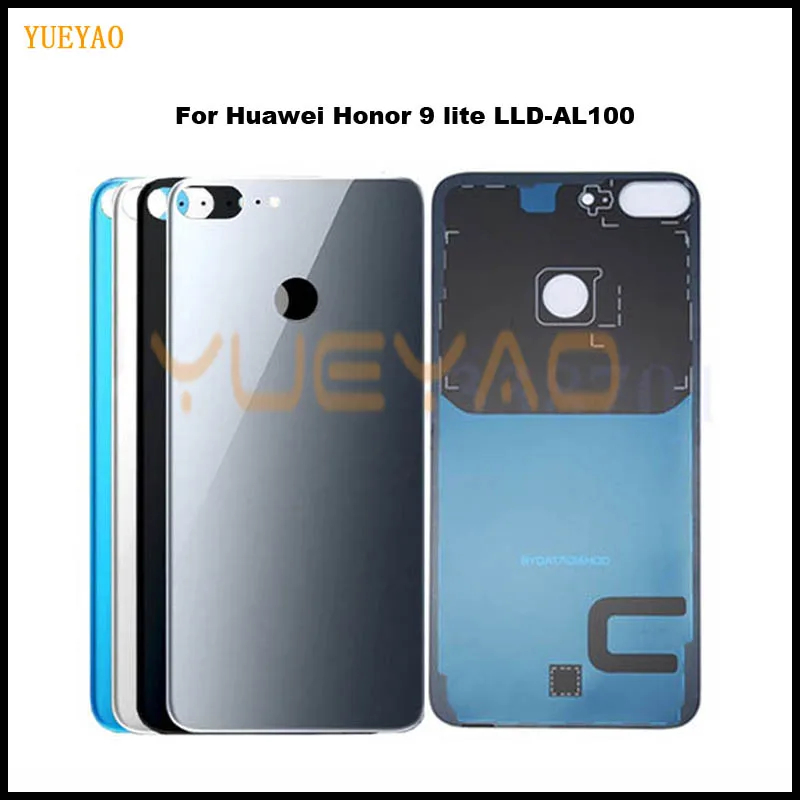 Крышка для Huawei Honor 9 Lite Задняя стеклянная крышка батареи Дверь Корпус панель Honor9