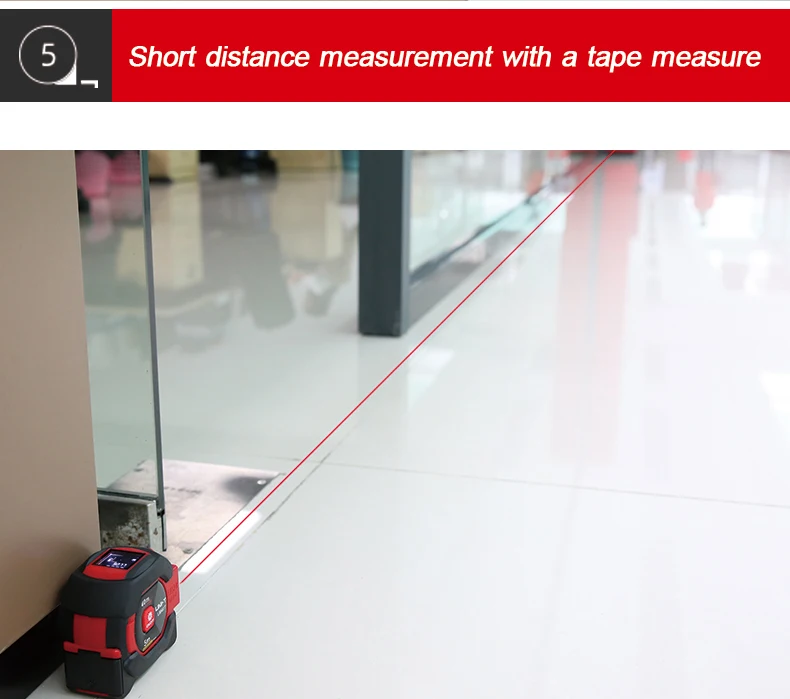 LM40T 2 in 1 Laser Ranging Tape Measure Buildings, Interior and Exterior Decoration Design Engineering Measurement rangefinder