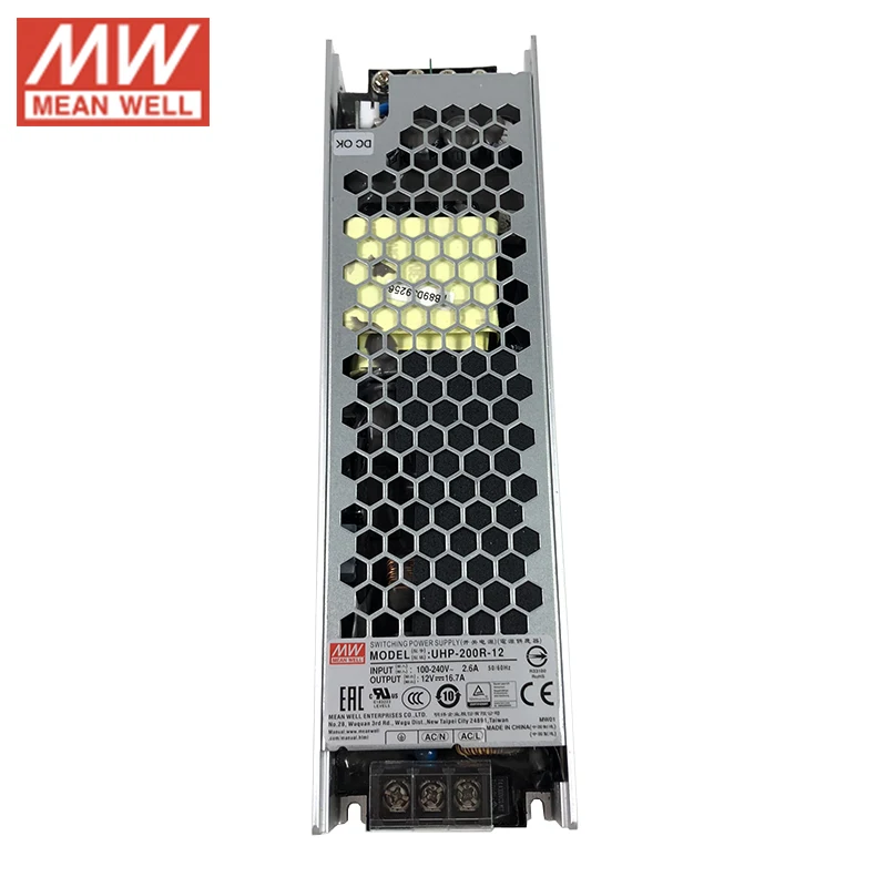 MEAN WELL UHP 200R 12 200 Вт в импульсный источник питания 110 В/220 В переменного тока до