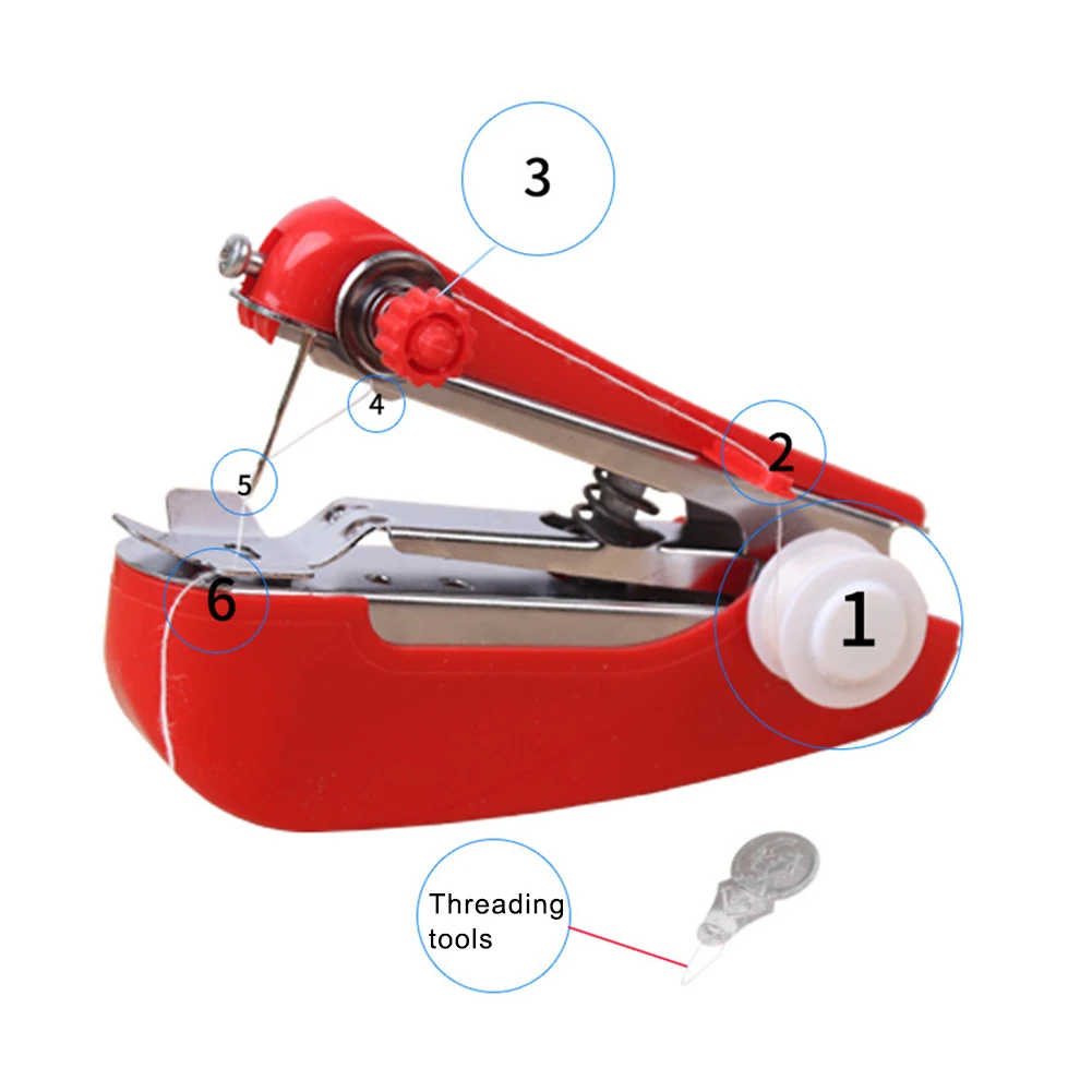 Portable Mini Manual Sewing Machine Simple Operation Tools Cloth Fabric Handy Needlework Tool For Home Daily Use | Дом и сад