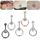 1 шт. 14 г Хирургическая сталь пирсинг пупка Циркон сексуальный Пирсинг живота Ombligo пупка кольца номбрил серьги для пирсинга пупка ювелирные изделия для тела