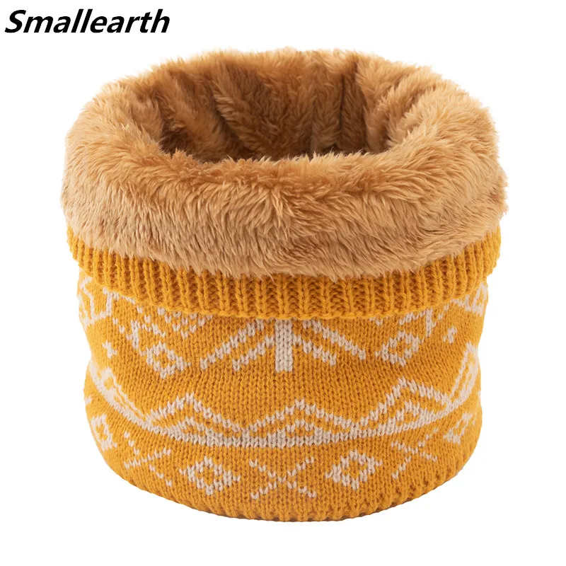 

New Plush Children Winter Scarf Women Men Thick Elastic Mufflers Kids Neck Collar Outdoor Warm Autumn Knitted Boys Girls Scarf
