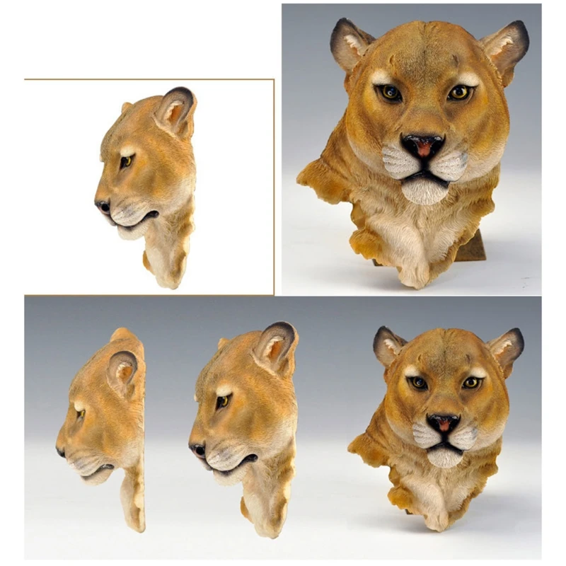

3D Animal Head Wall Hanging Resin Decoration Mural Wildlife Sculpture Figurines