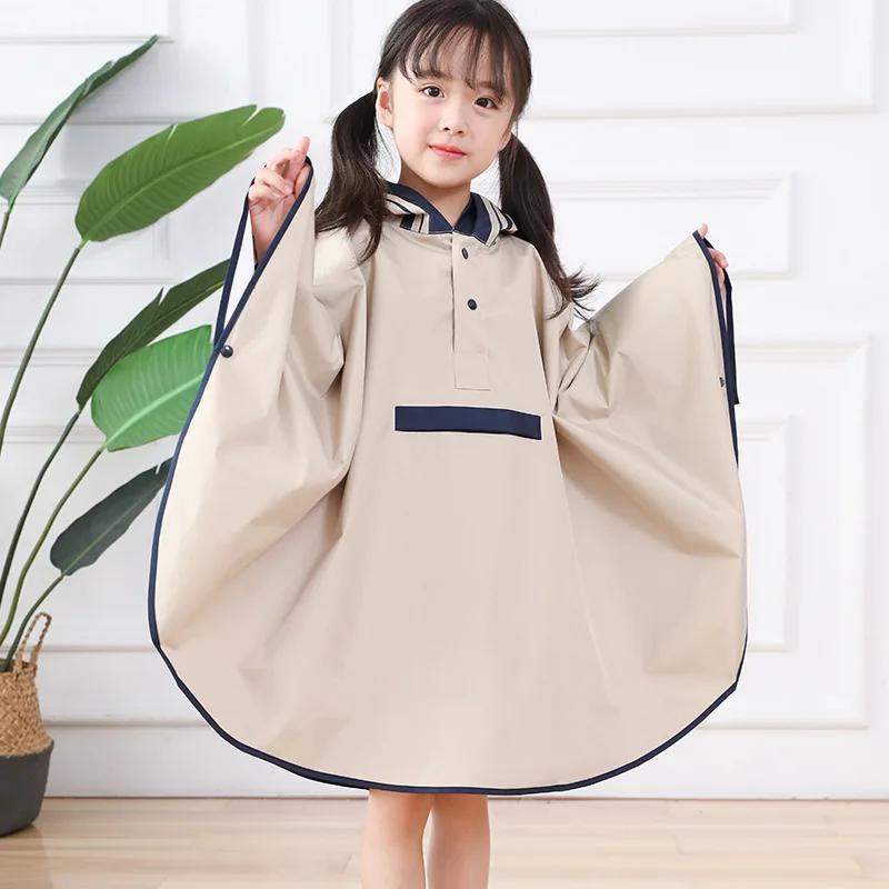 

1PCS Children Raincoat Kindergarten Students Kids Trends Simple Rain Poncho Waterproof Outdoor Cute Cartoon Nylon Rain CoatLD698