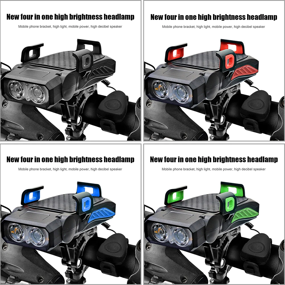Велосипедсветильник 4 в 1 светодиодный с зарядкой от USB | Спорт и развлечения