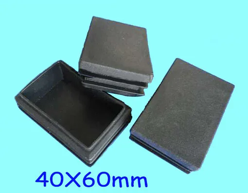 Трубчатая заглушка 40*60 мм прямоугольная продолговатая Накладка для ножек