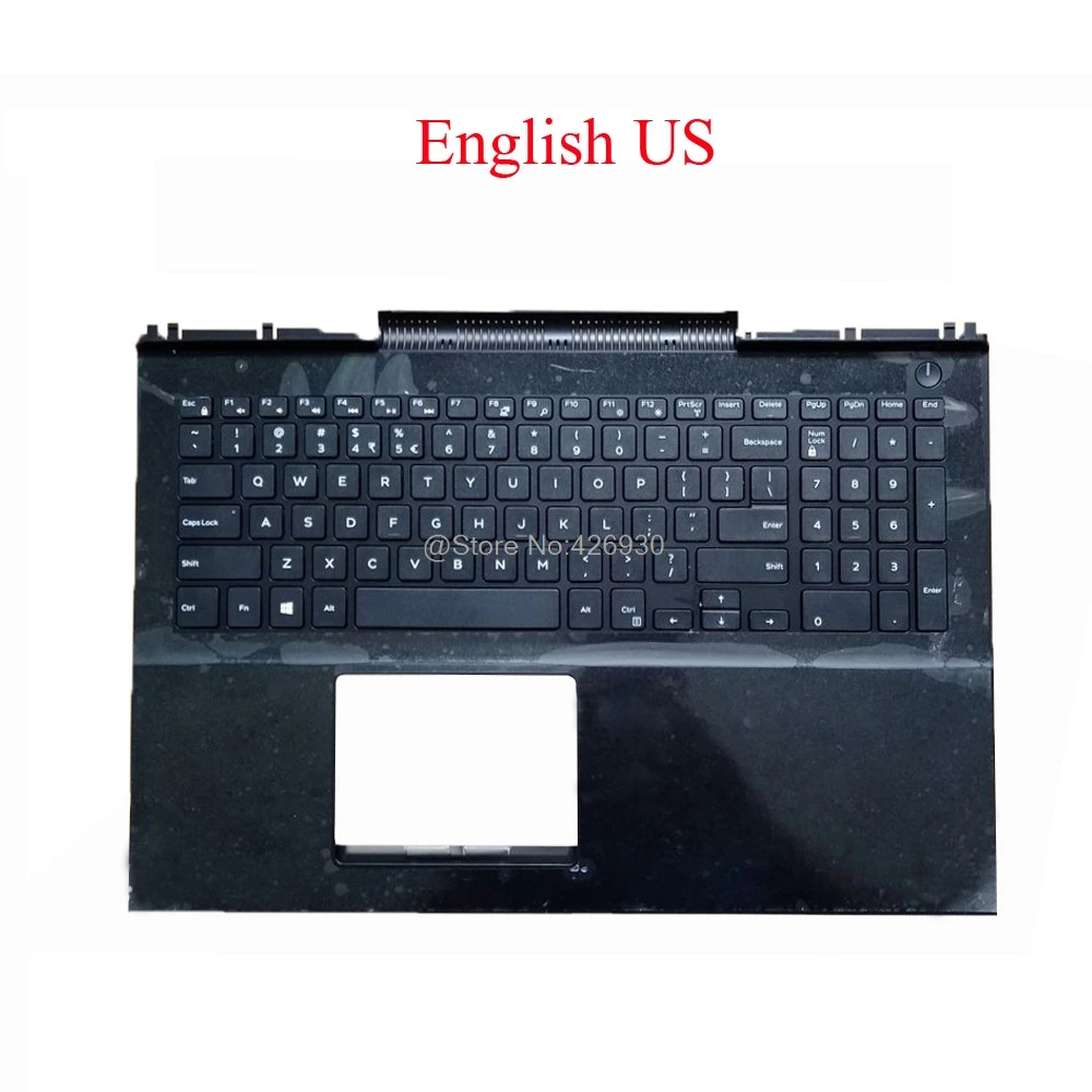 

Laptop Palmrest US keyboard For DELL For Inspiron 15 7000 7566 7567 P65F 0MDC8K MDC8K English white backlit upper case new