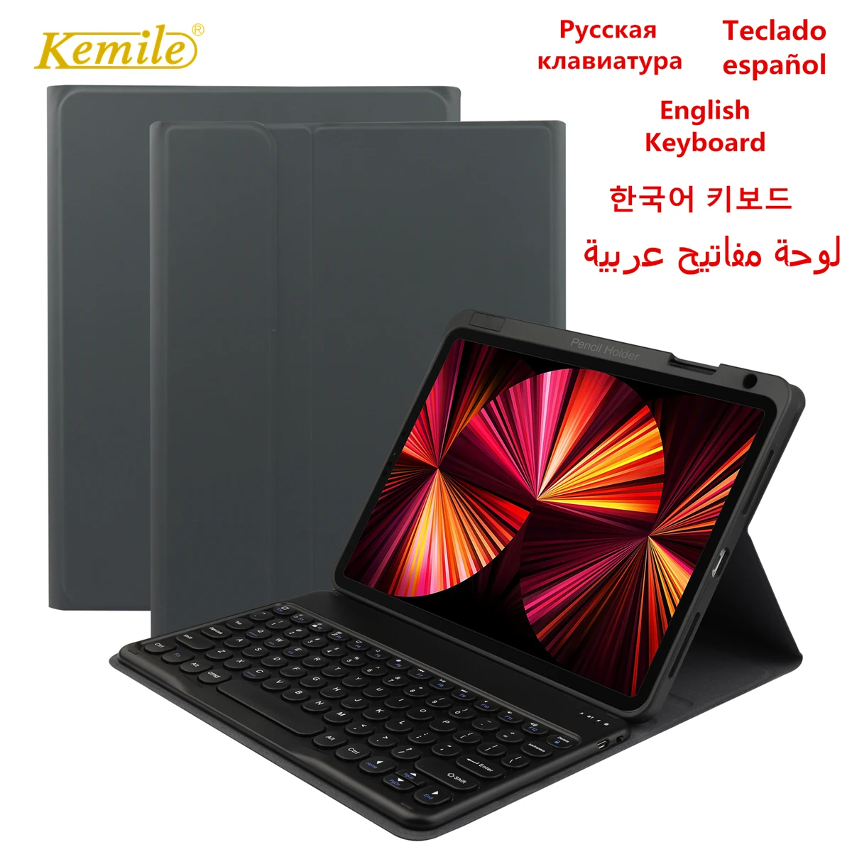 Чехол с арабскими клавиатурами для iPad Pro 11 2021 Air 4 10 9 7th 8th 9th 2 3 5 чехол держателем