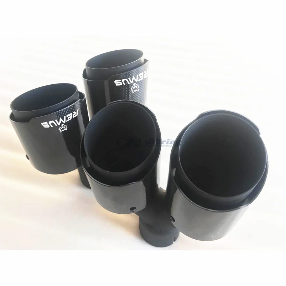 Универсальный глянцевый черный автомобильный глушитель REMUS выхлопная труба для