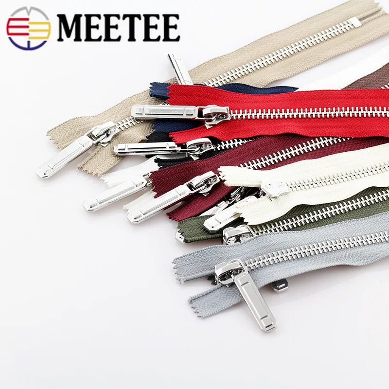 1/2 шт 8 #20 см Металлические молнии серебряные зубы закрытые для шитья карман