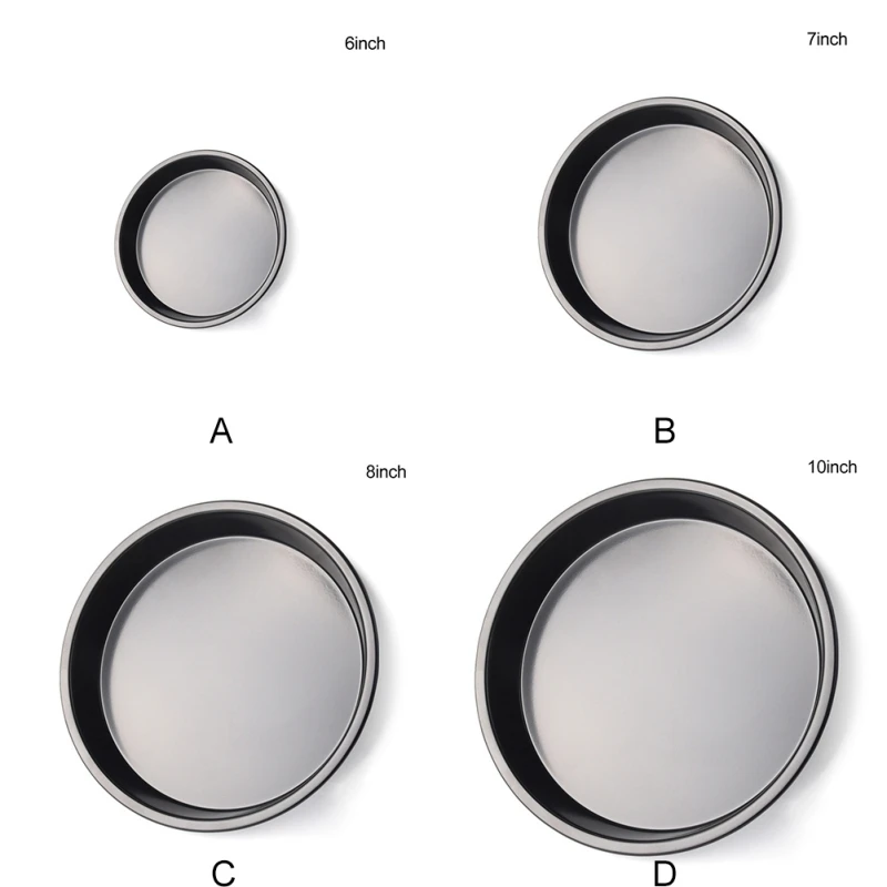 6/7/8/10 дюймовая Антипригарная посуда Нержавеющая сталь сковорода для пиццы из