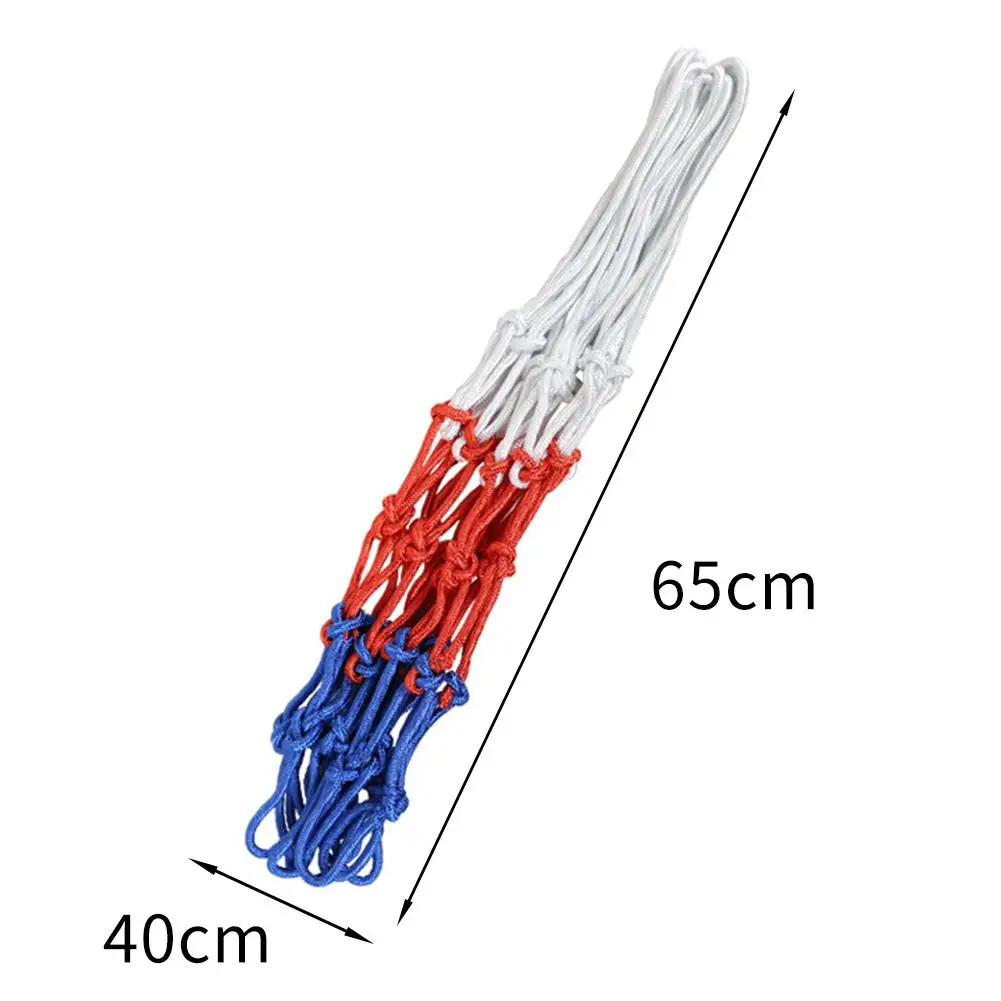 

Color Block All-Weather Heavy Duty Professional Basketball Hoop Net Anti Whip Indoor Outdoor Replacement Basketball Net