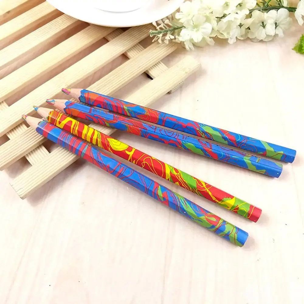 

Colored Hexagonal Pencil Student Painting Set Smooth Kids Writing Gifts Stationery Pencil supplies Painting Writing A7W6