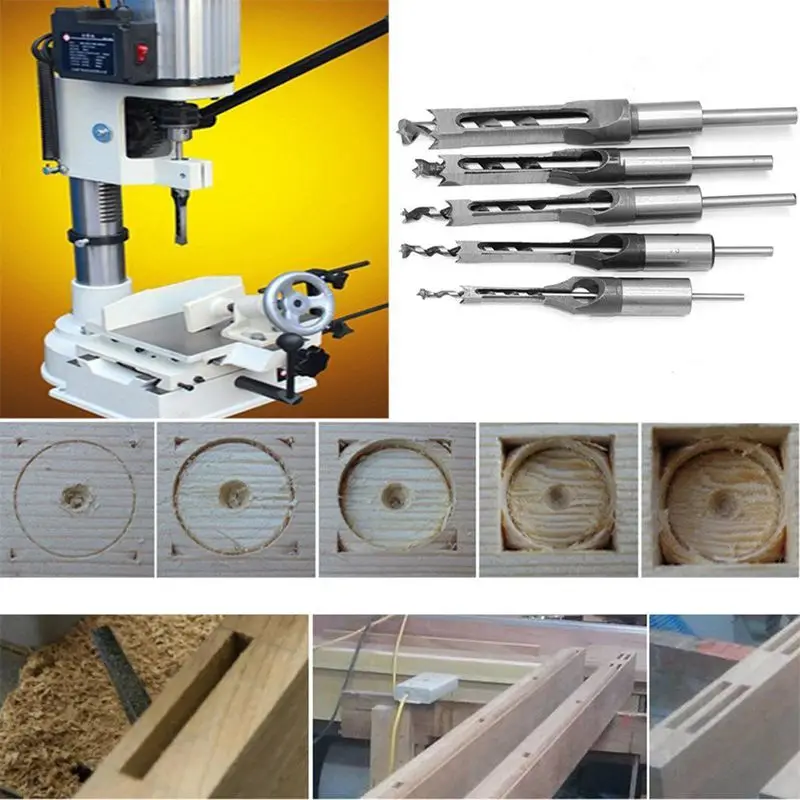 4 шт для обработки дерева квадратные отверстия сверла дерево врезное долото