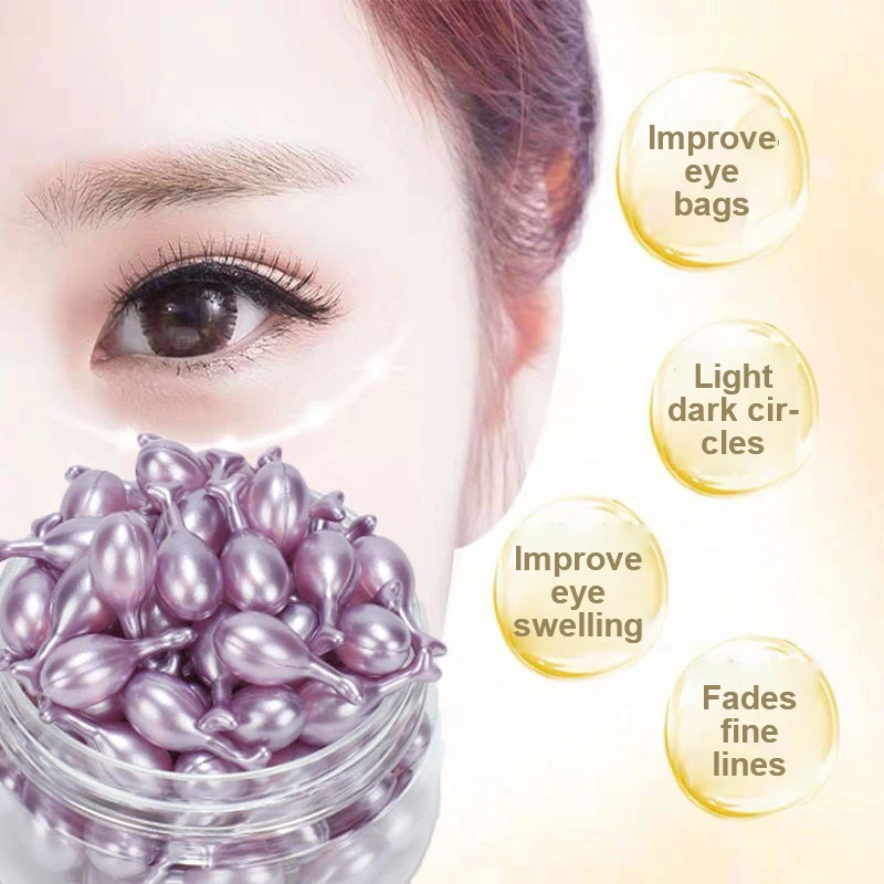 

50/60/100Pcs Hexapeptide Capsule Eye Serum Essence Hydrating Remover Dark Circle Wrinkle Anti-puffiness Moisturizing Serum TSLM1