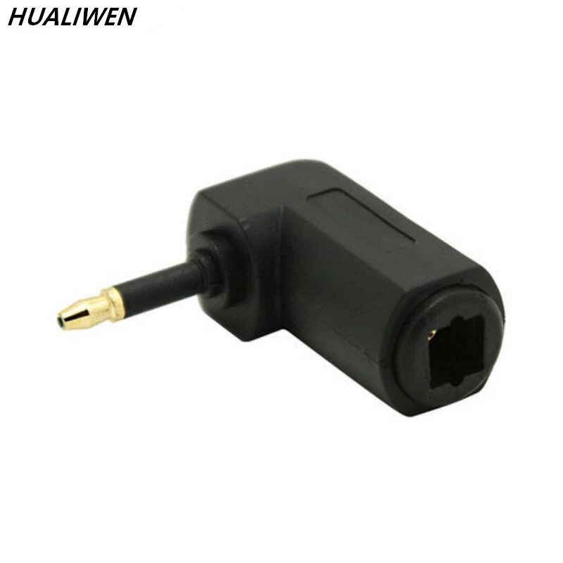 Аудио адаптер оптического волокна 3 5 мм Поворотный волоконный рот 90 градусов