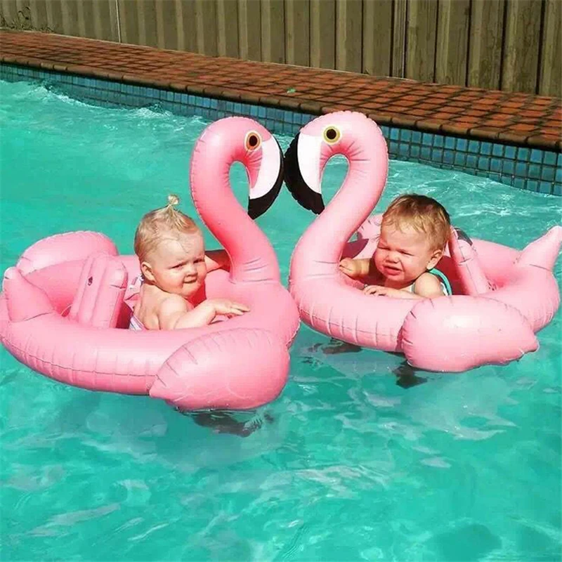 

Sainteve 1pc PVC Inflatable Swimming Seat Ring Flamingo Style Buoy For Kids Gonfiabili Mare Pool Float Accessories надувной круг